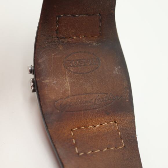 Fossil Kaleido Mens Red Orange Color Change 41mm Watch Black Leather New Battery - Picture 16 of 16